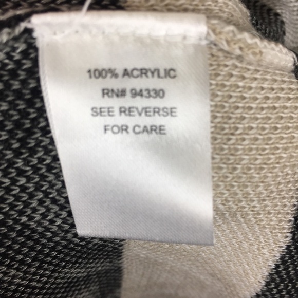 NWT T/O sweater dress gray black tan white Large - Picture 8 of 8